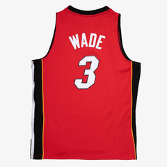 Miami Heat #3 Dwayne Wade 2005-06 NBA Hardwood Classic Swingman Jersey Red Mitchell & Ness