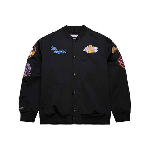 Los Angeles Lakers NBA Heavyweight Blackout Satin Jacket