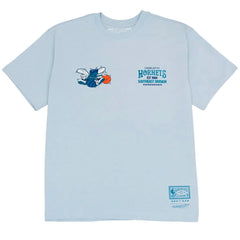 Charlotte Hornets NBA Oversized T-Shirt Light Blue Mitchell & Ness