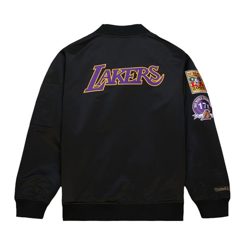 Los Angeles Lakers Black Lightweight Satin Jacket