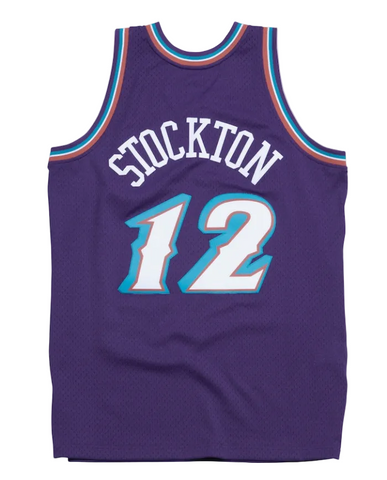 John Stockton Utah Jazz 1996-1997 Purple Jersey Hardwood Classics