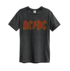 ACDC Charcoal Cotton Slim Fit T-Shirt Amplified