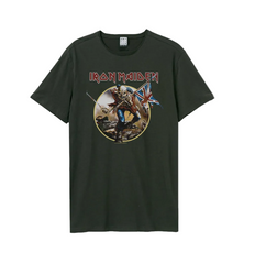 Iron Maiden T-Shirt Charcoal Cotton Slim Fit by Amplified