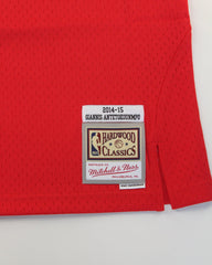 Milwaukee Bucks #34 Giannis Antetokounmpo 2014-15 NBA Hardwood Classic Swingman Jersey Red Mitchell & Ness