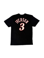 76ers Allen Iverson Black T-Shirt