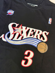 76ers Allen Iverson Black T-Shirt