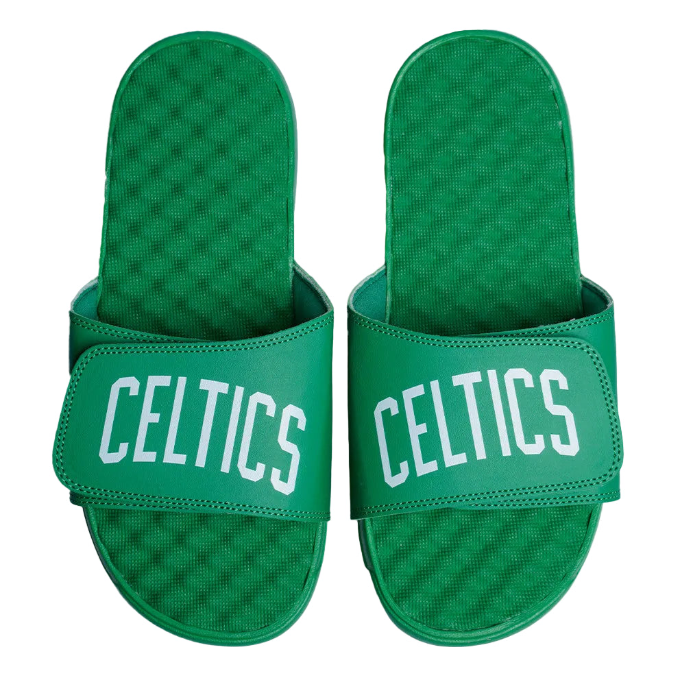 Green slides with 'CELTICS' text on a white background