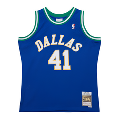 Dallas Mavericks #41 Dirk Nowitzki 1998-99 NBA Hardwood Classics Swingman Jersey Blue Mitchell & Ness