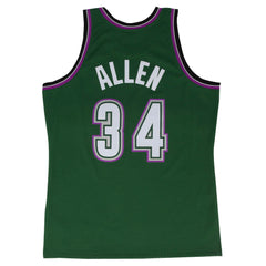 Milwaukee Bucks #34 Ray Allen 1996-97  NBA Hardwood Classics Swingman Jersey Green Mitchell & Ness