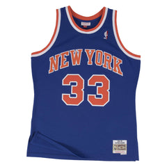 New York Knicks #33 Patrick Ewing 1991-92 NBA Hardwood Classics Swingman Jersey Royal Mitchell & Ness