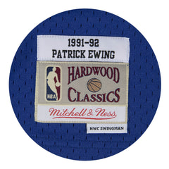 New York Knicks #33 Patrick Ewing 1991-92 NBA Hardwood Classics Swingman Jersey Royal Mitchell & Ness
