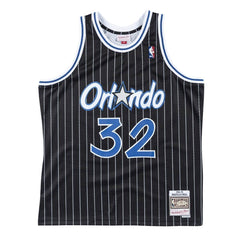 Orlando Magic #32 1994-95 Shaquille O'neal Hardwood Swingman NBA Jersey Black Mitchell & Ness