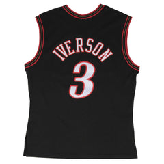 Philadelphia 76ers #3 Allen Iverson 2000-01 Hardwood NBA Jersey Swingman Black Mitchell & Ness