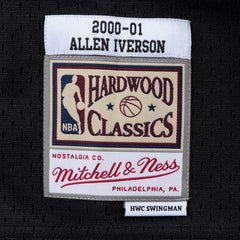 Philadelphia 76ers #3 Allen Iverson 2000-01 Hardwood NBA Jersey Swingman Black Mitchell & Ness